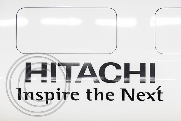 Hitachi branding on carriage 815001 Peterborough 09062015
