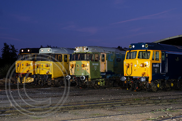 Class 50 line up SVR Kidderminster 03102018 - DSCF6620