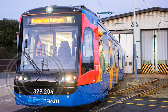 399204 Nunnery Supertram depot Tram Train Launch 25102018 - DSCF6980