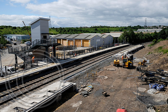 Progress with construction of the new station at Low Moor on 27th June 2016
