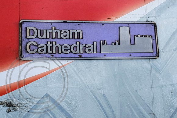 91105 Durham Cathedral nameplate 1D10 Doncaster 16032020 - DSCF7036