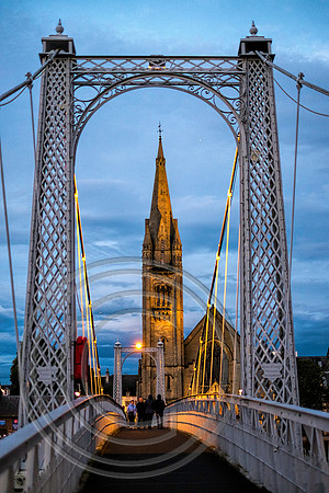 Suspension bridge across the River Ness Inverness - 29th August 2016