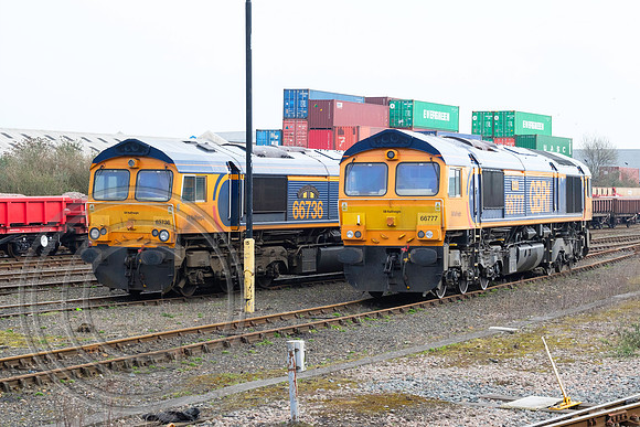 66736+66777 Eastleigh 25032018 - DSCF2491
