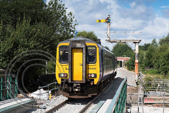 Northern 156426 departing Ashton-under-Lyne on 31st July 2017.