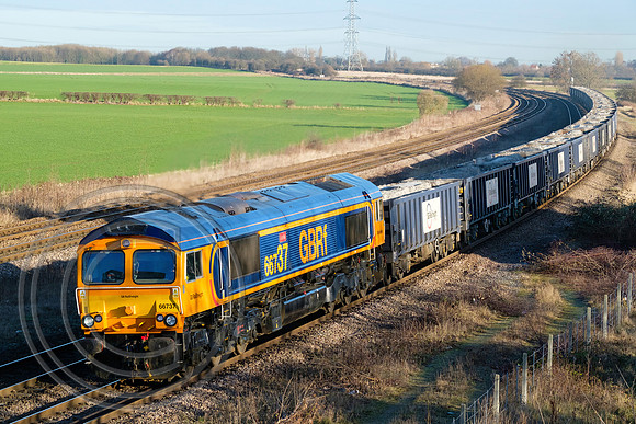 January 2017 - GBRf 66737 at Burton Salmon on 5th January 2017