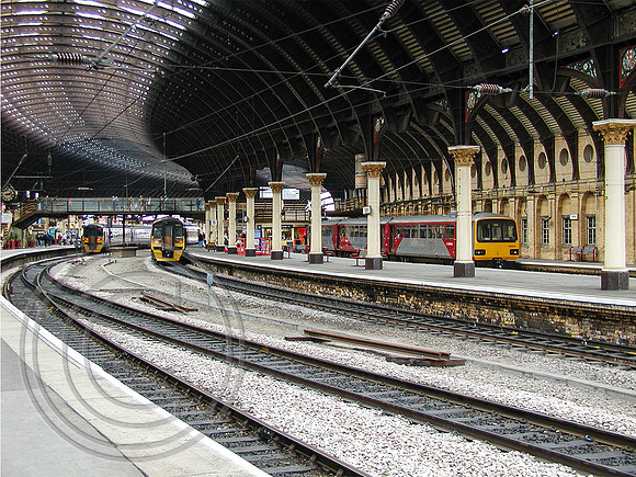 Class 158s and a class 144 York 10092004