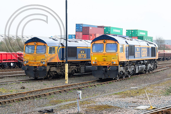 66736+66777 Eastleigh 25032018 - DSCF2491