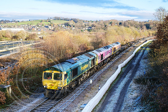 66588+66587+66623 6M25 Colne Bridge 29112023 - DSCF7727