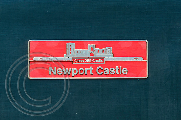 Newport Castle nameplate on 43188 2E15 Par 14072021 - DSCF7388