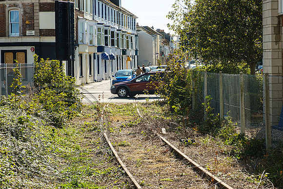 King St crossing looking south Weymouth Harbour Tramway 27092020 - DSCF6351