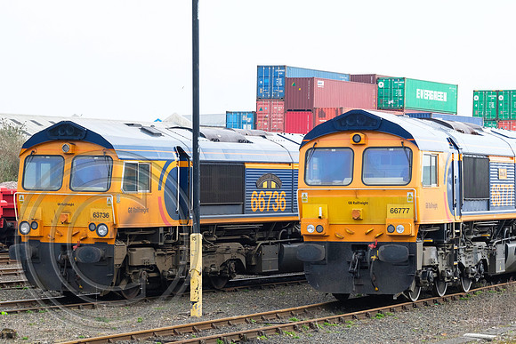 66736+66777 Eastleigh 25032018 - DSCF2493