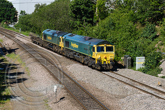 66601+66508 6E54 Colne Bridge 01062020 - DSCF7226