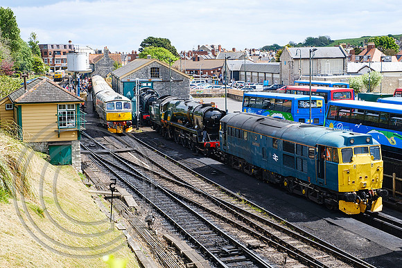 D6515 + 34028 + 31128 Swanage 07052022 - DSCF4401