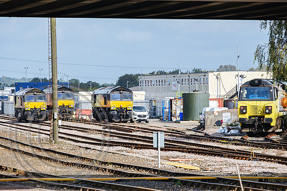 66850 66846 66848 70802 Eastleigh 25092023 - DSCF1577