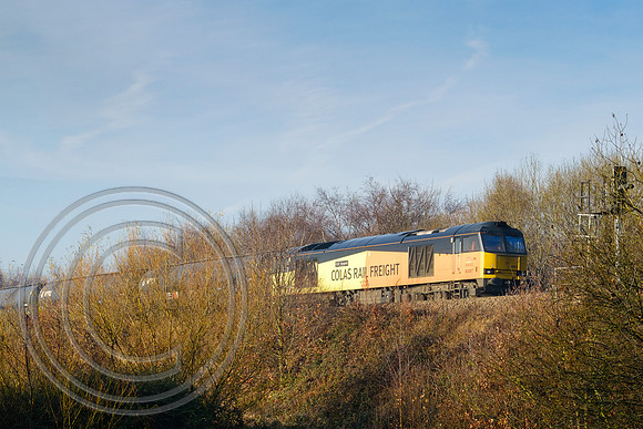 Colas Railfreight 60087 CLIC Sargent working 6E32 on 14th December 2016