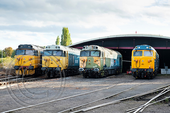 Class 50 line up SVR Kidderminster 03102018 - DSCF6526