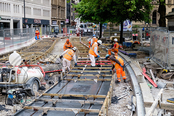 2CC - Princess St concreting the track 27052016 2