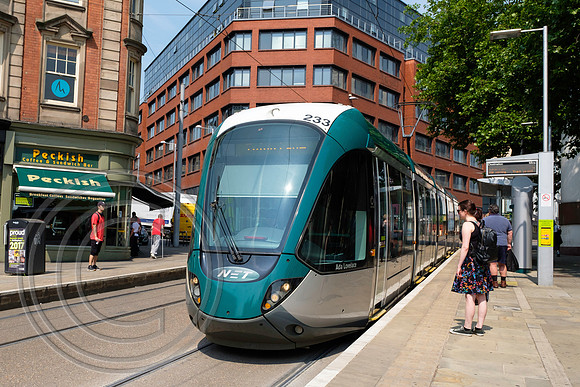 NET 233 Royal Centre tram stop Nottingham 19062017 - DSCF8336